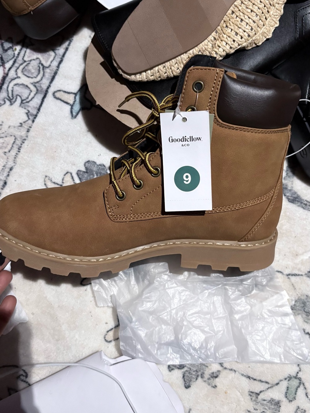 Goodfellow & Co Brown Lace-Up Work Boots